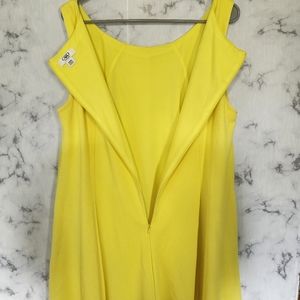Yellow Sleeveless Shift Dress